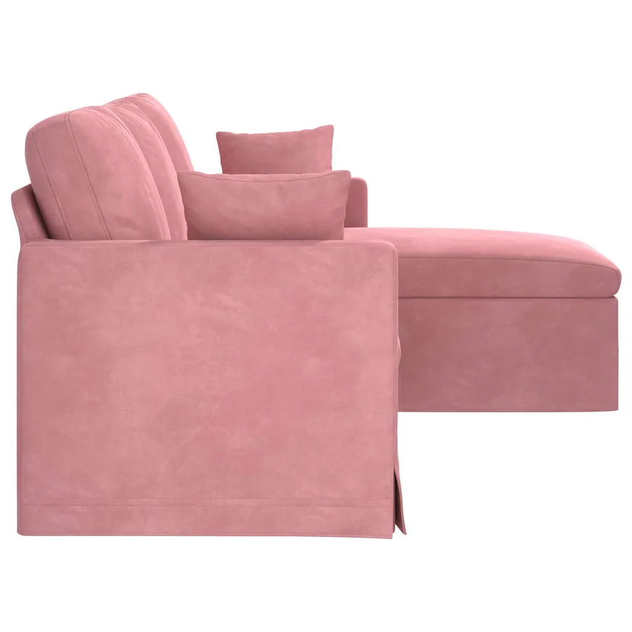 Canapé Rose 198 x 134 x 80 cm Velours - 5