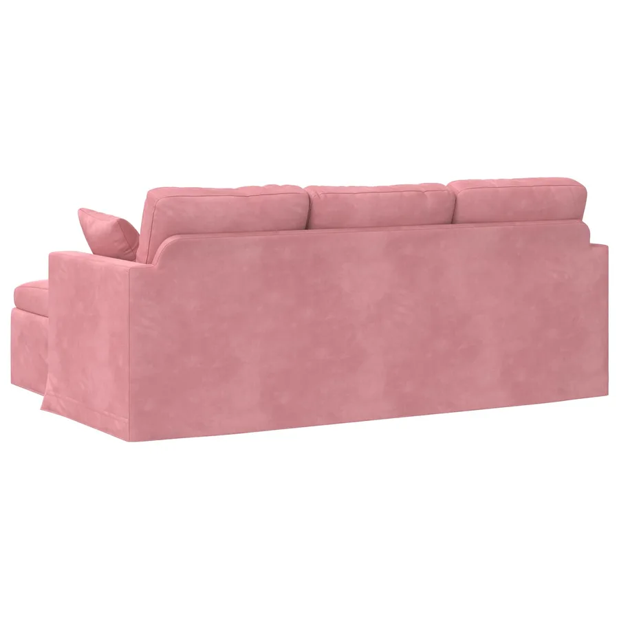 Canapé Rose 198 x 134 x 80 cm Velours - 6