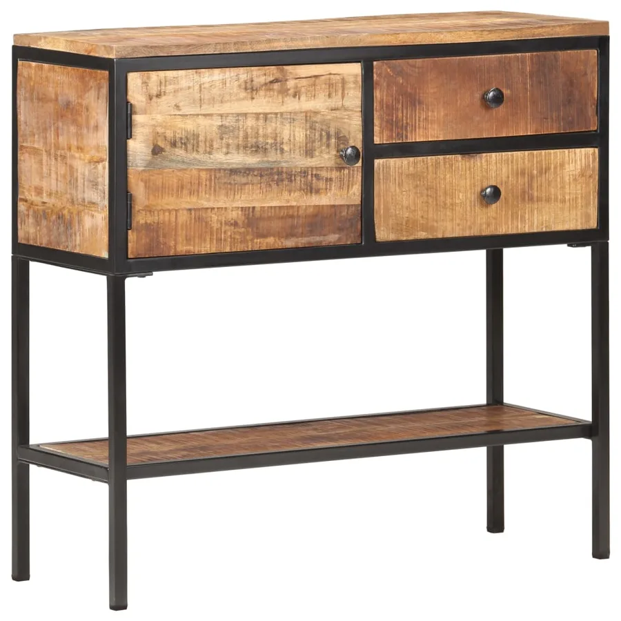 Buffet 85x30x80 cm Bois de manguier brut - 11