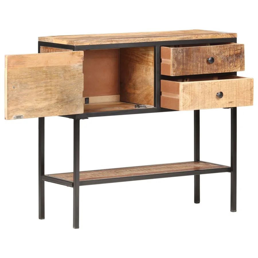 Buffet 85x30x80 cm Bois de manguier brut - 2