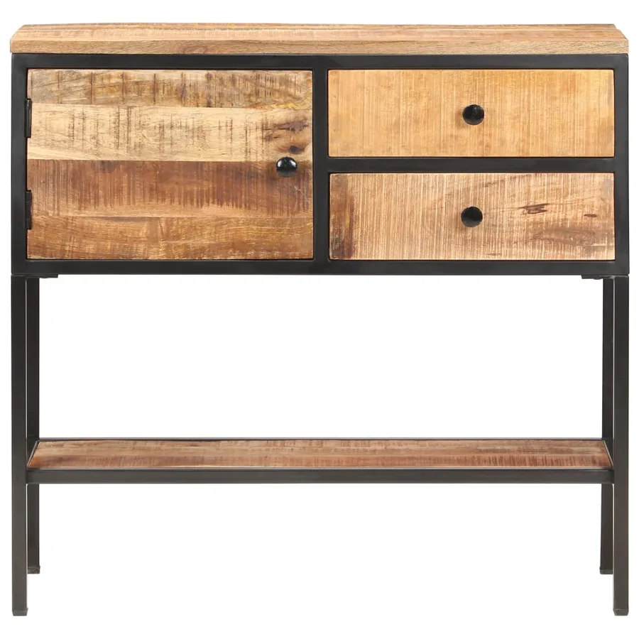 Buffet 85x30x80 cm Bois de manguier brut - 3