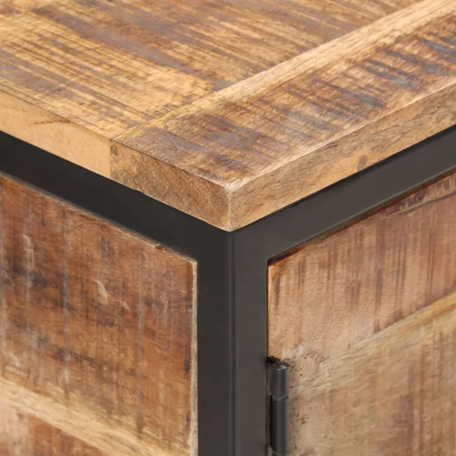 Buffet 85x30x80 cm Bois de manguier brut - 4