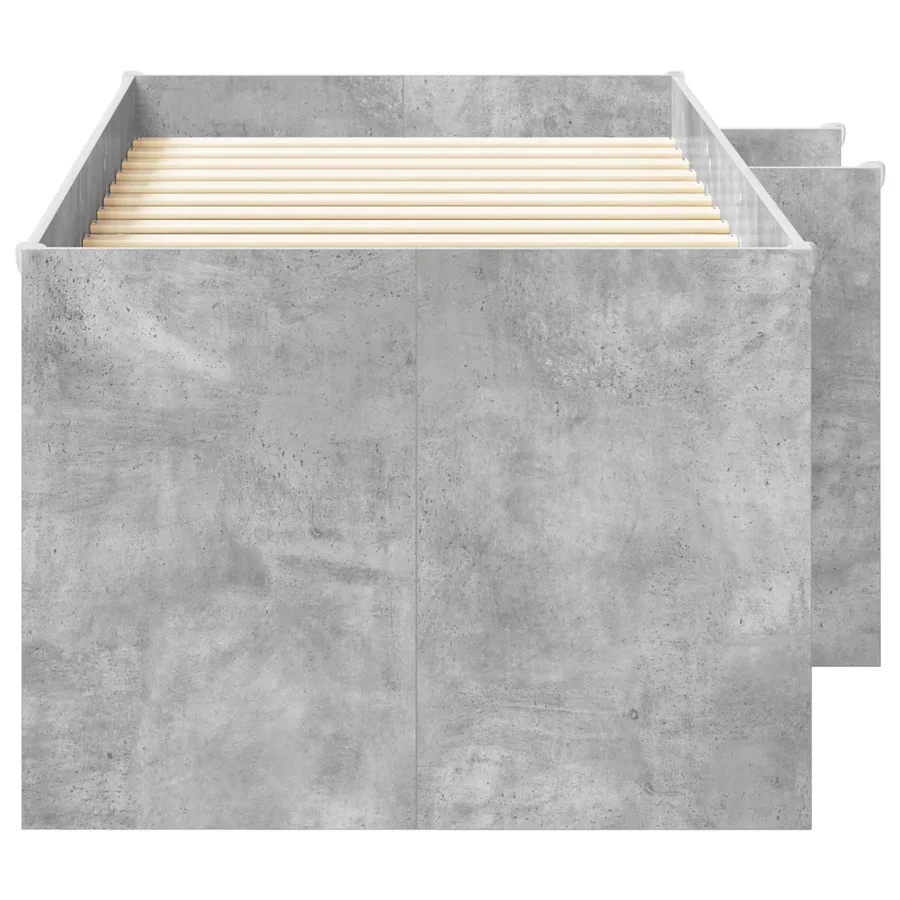 Cadre de Lit Élevé pour Enfants Gris béton 98,5 x 200 cm - 5
