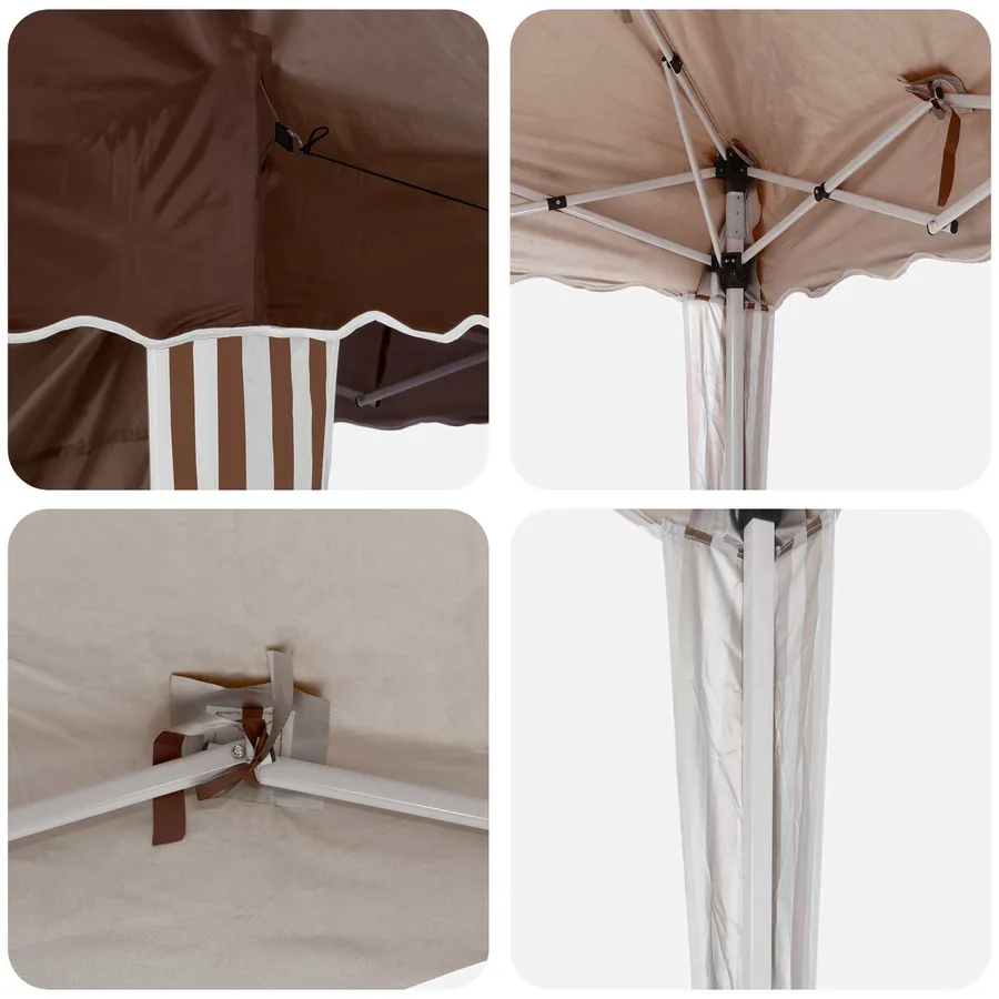 Tente de fête pop-up 575 x 289 x 245 cm Marron - 10