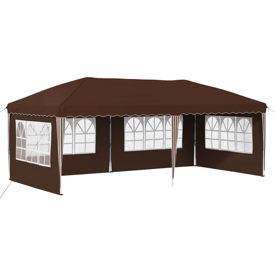 Tente de fête pop-up 575 x 289 x 245 cm Marron - 2