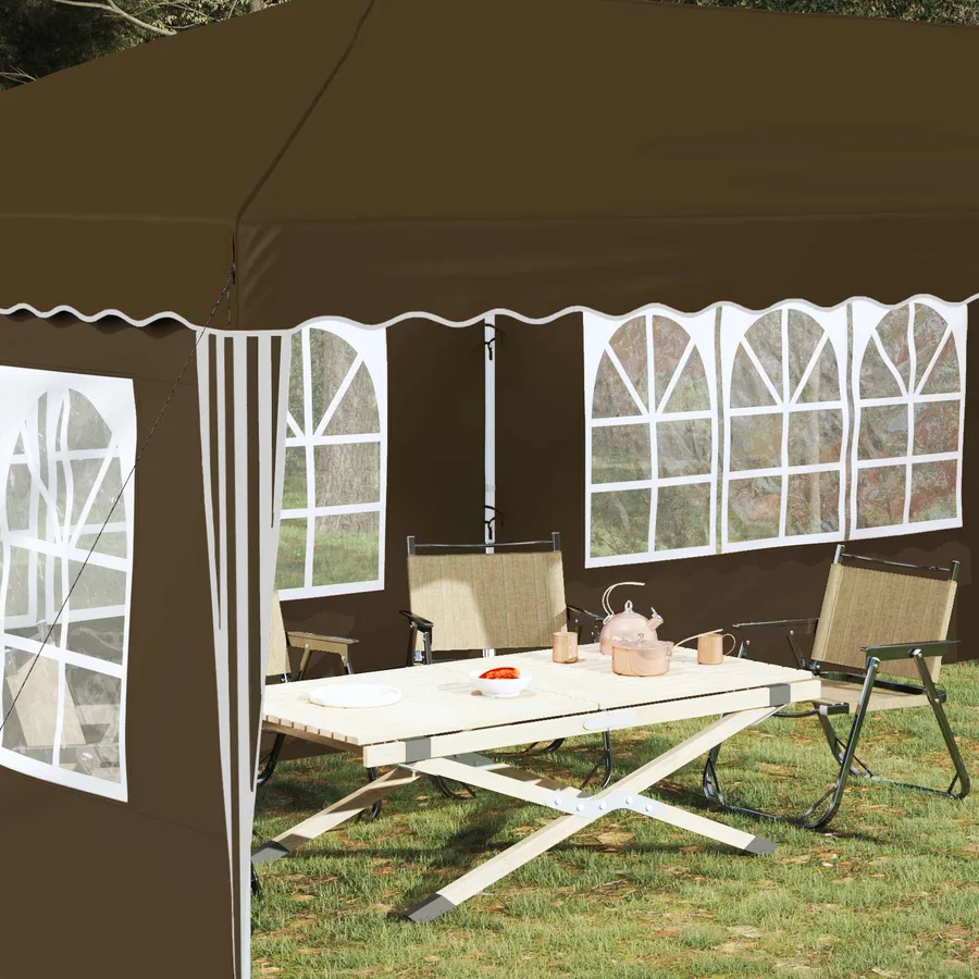 Tente de fête pop-up 575 x 289 x 245 cm Taupe - 3