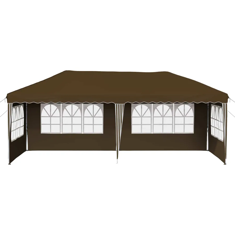 Tente de fête pop-up 575 x 289 x 245 cm Taupe - 5