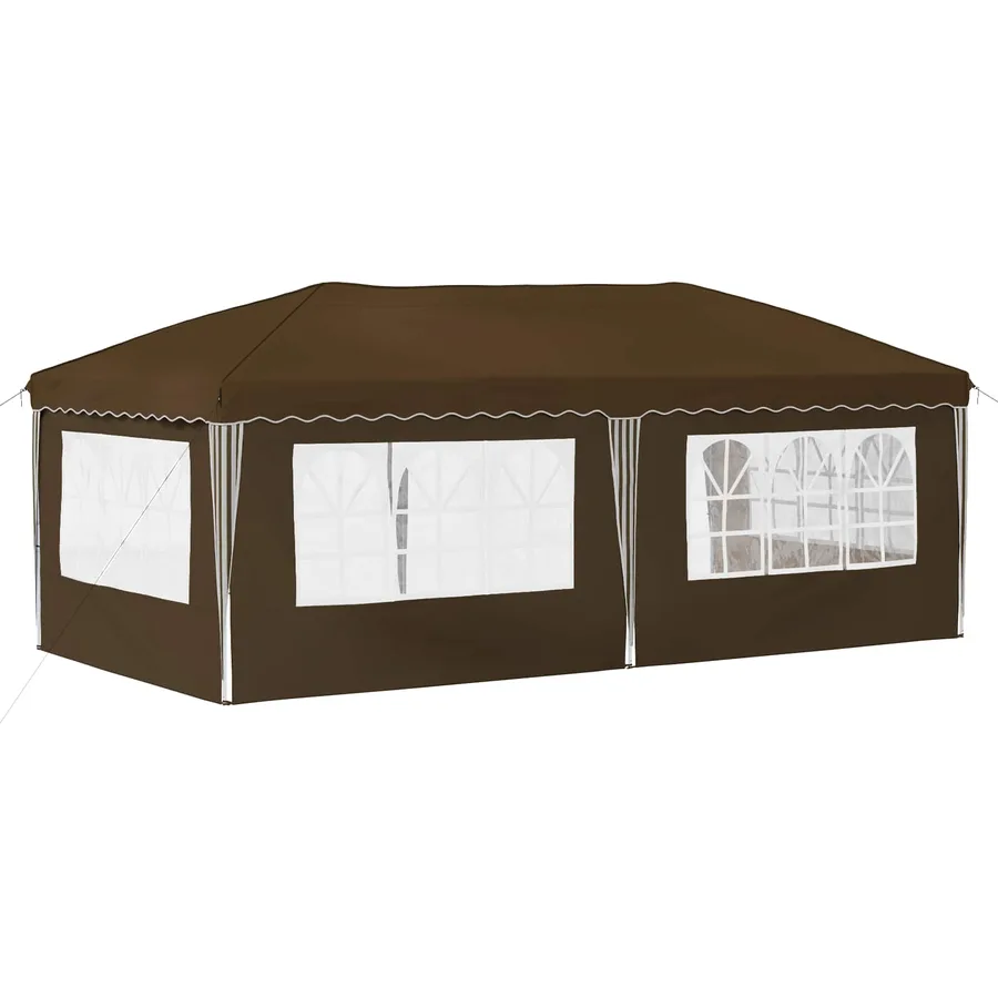 Tente de fête pop-up 575 x 289 x 245 cm Taupe - 7