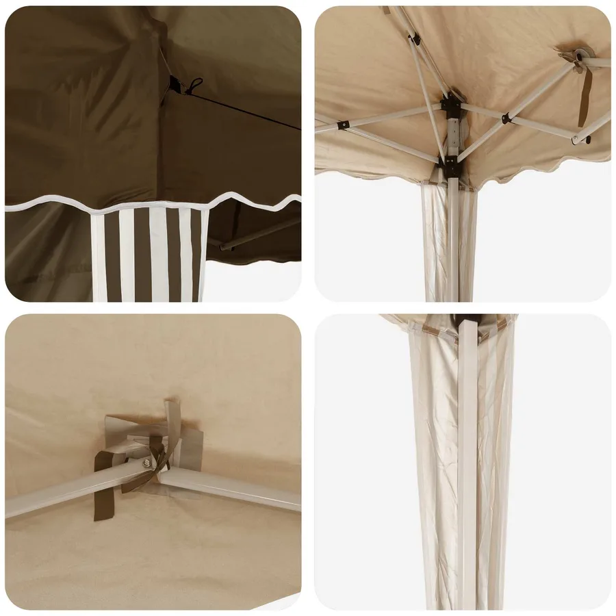 Tente de fête pop-up 575 x 289 x 245 cm Taupe - 8
