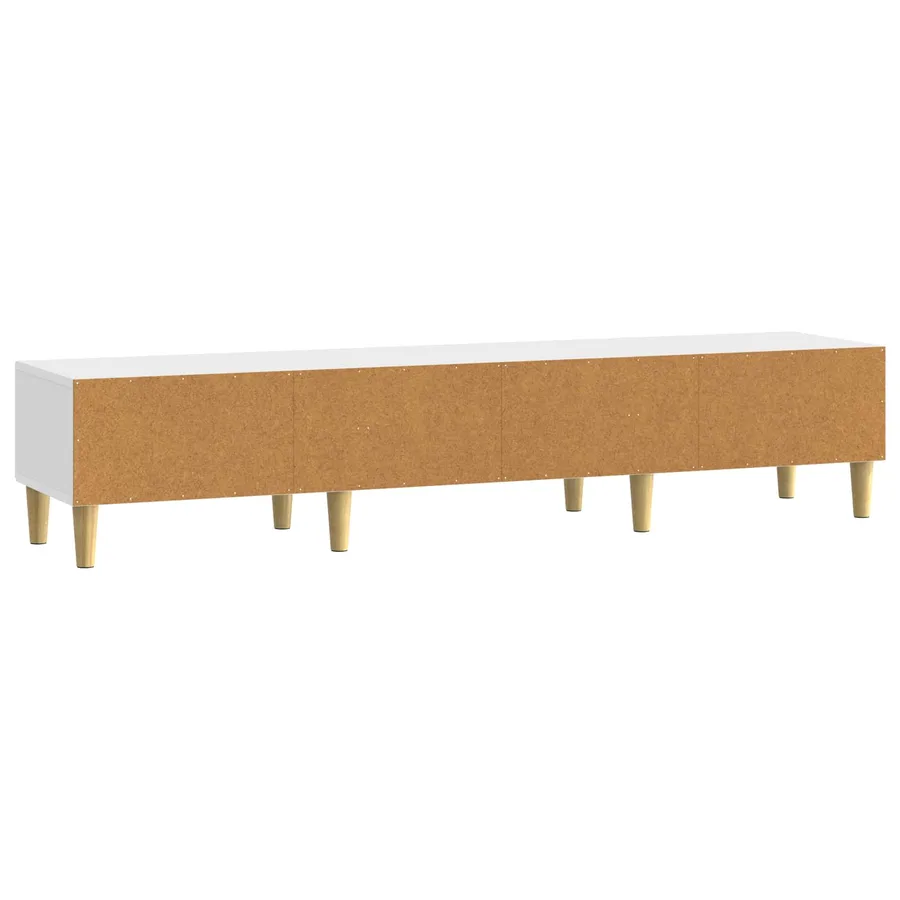 Meuble TV 147 x 34,5 x 30 cm Blanc brillant Bois d'ingénierie - 7