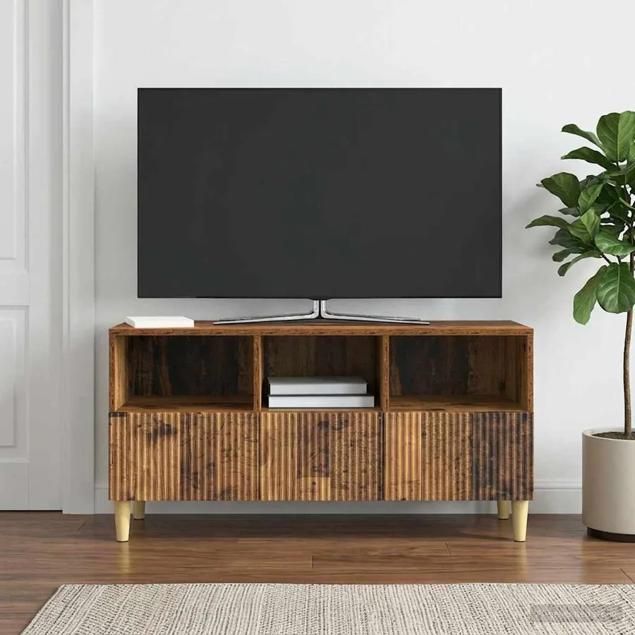 Meuble TV Bois ancien 102 x 34,5 x 50 cm Bois d'ingénierie