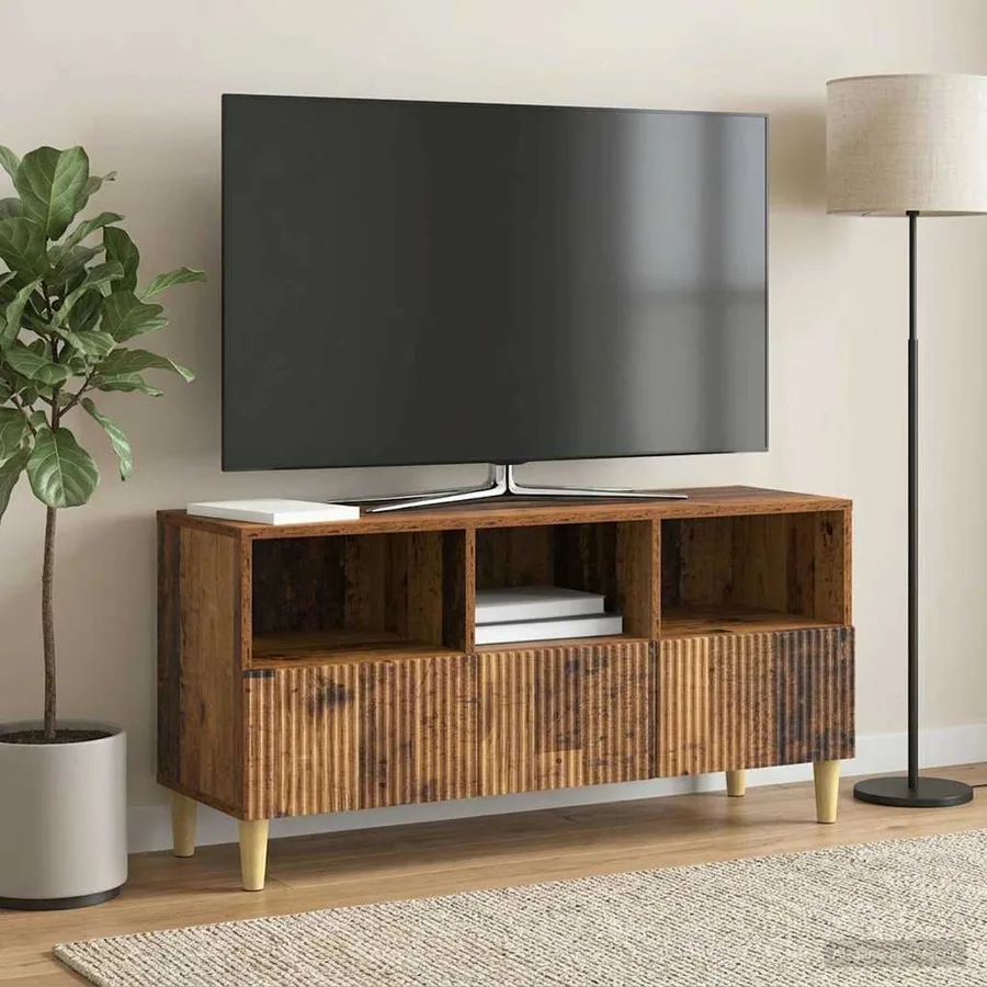 Meuble TV Bois ancien 102 x 34,5 x 50 cm Bois d'ingénierie - 4