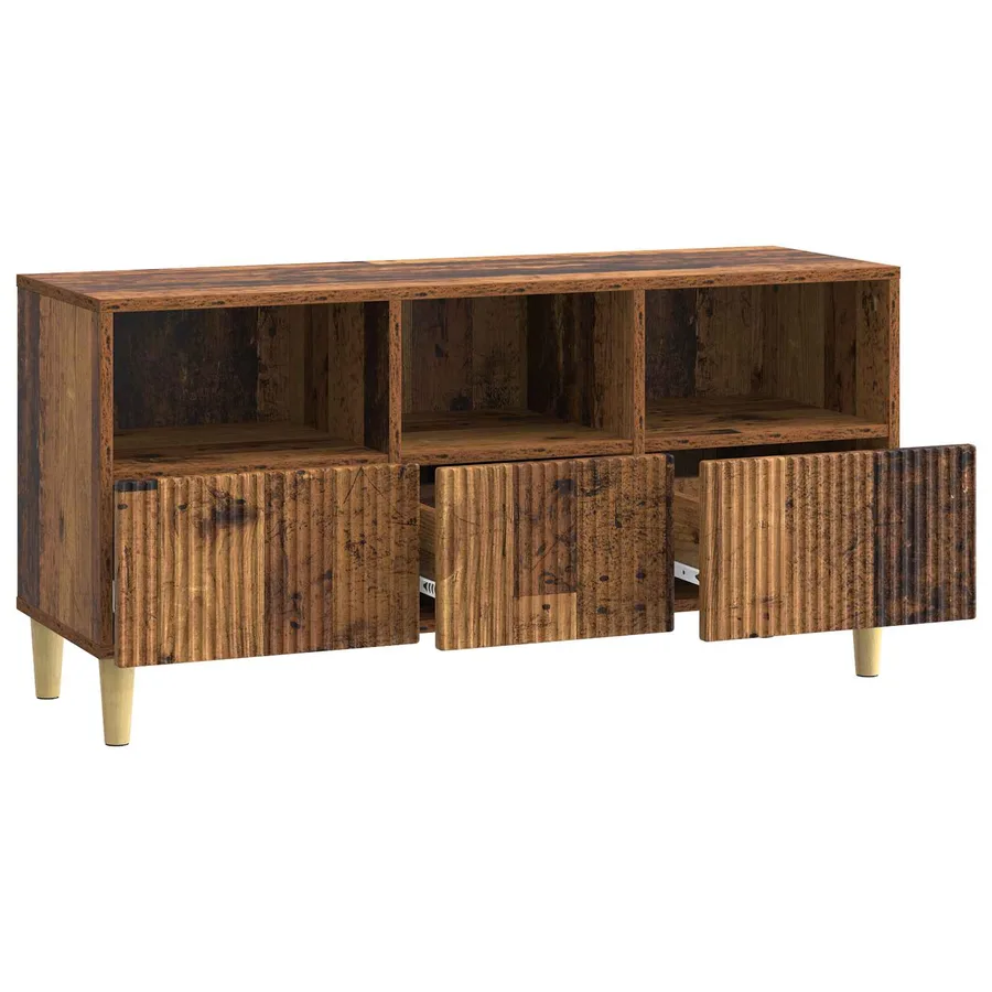 Meuble TV Bois ancien 102 x 34,5 x 50 cm Bois d'ingénierie - 5