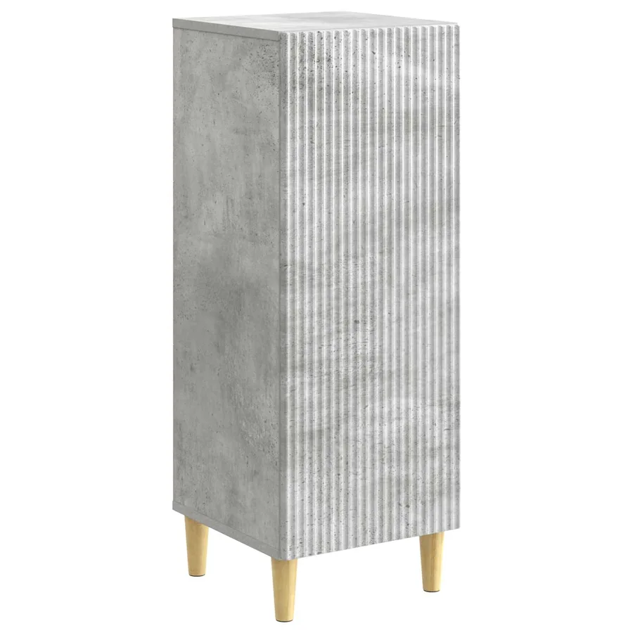 Buffet Gris béton 33 x 34,5 x 90 cm Bois d'ingénierie - 2