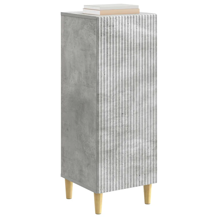 Buffet Gris béton 33 x 34,5 x 90 cm Bois d'ingénierie - 3
