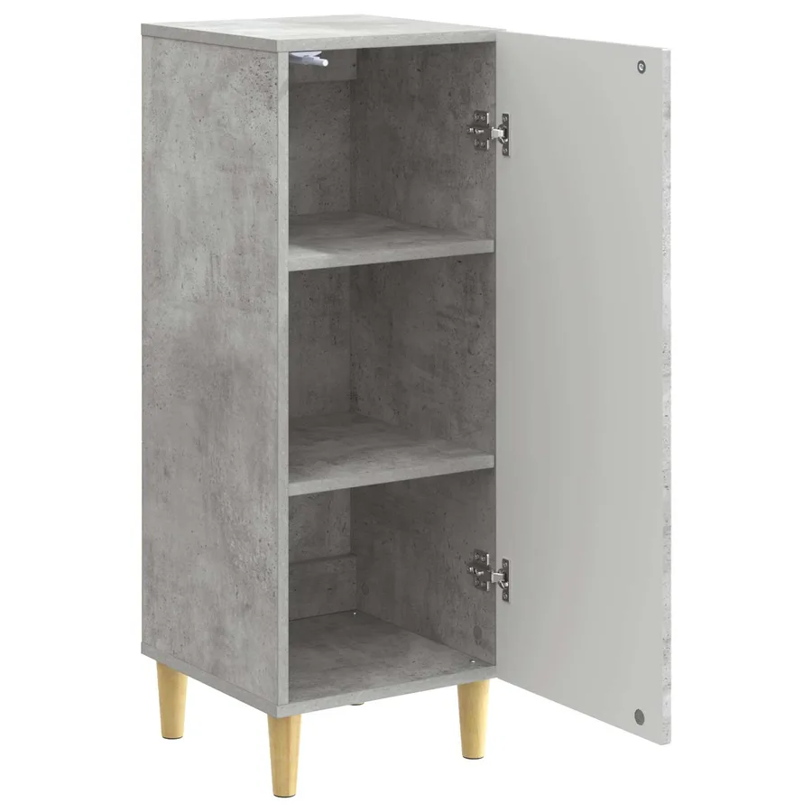 Buffet Gris béton 33 x 34,5 x 90 cm Bois d'ingénierie - 5