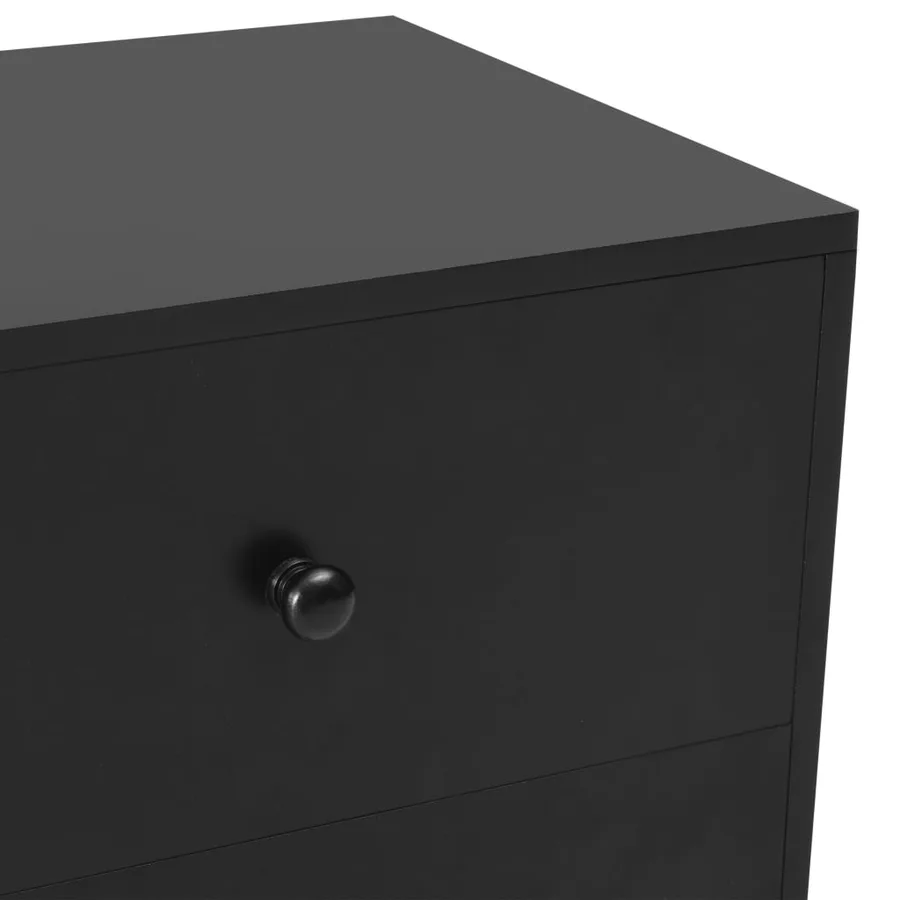 Tables de chevet 2 pcs Noir 40 x 30 x 50 cm Pin massif - 8