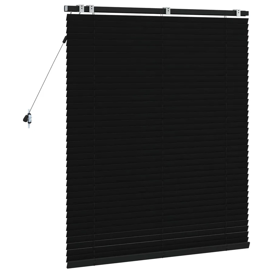 Store Vénitien Noir 120 x 130 cm 35 mm Bois de paulownia massif - 4