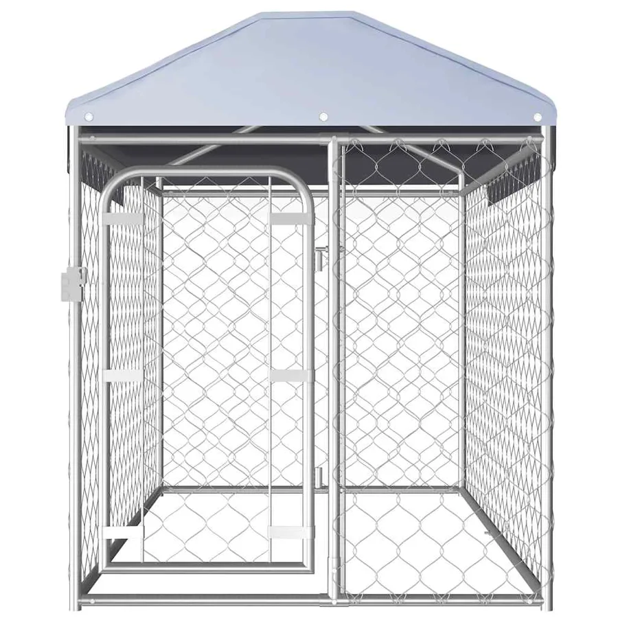 Chenil d'extérieur avec toit pour chiens 200x100x125 cm - 3
