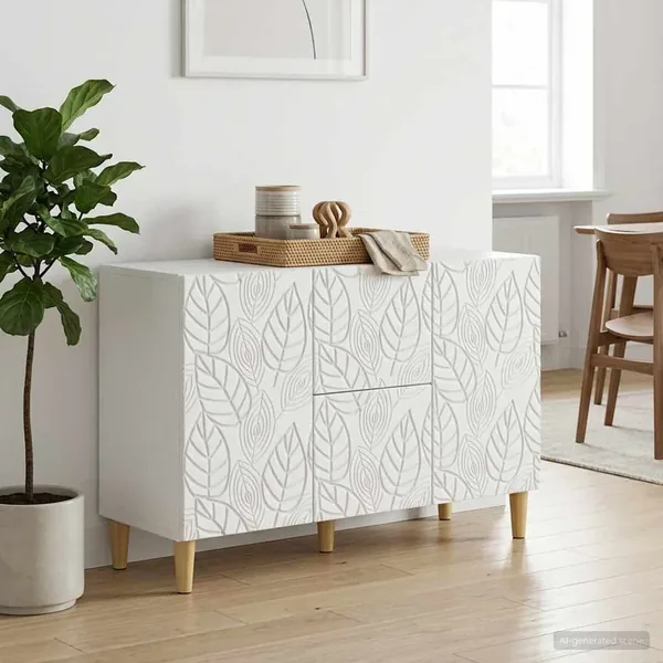 Buffet Blanc 89 x 34,5 x 60 cm Bois d'ingénierie