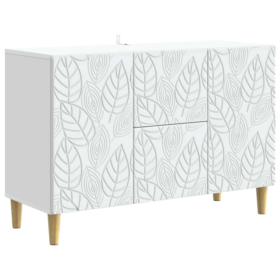 Buffet Blanc 89 x 34,5 x 60 cm Bois d'ingénierie - 2