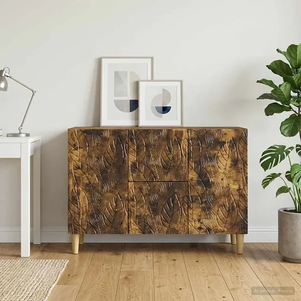 Buffet Chêne fumé 89 x 34,5 x 60 cm Bois d'ingénierie