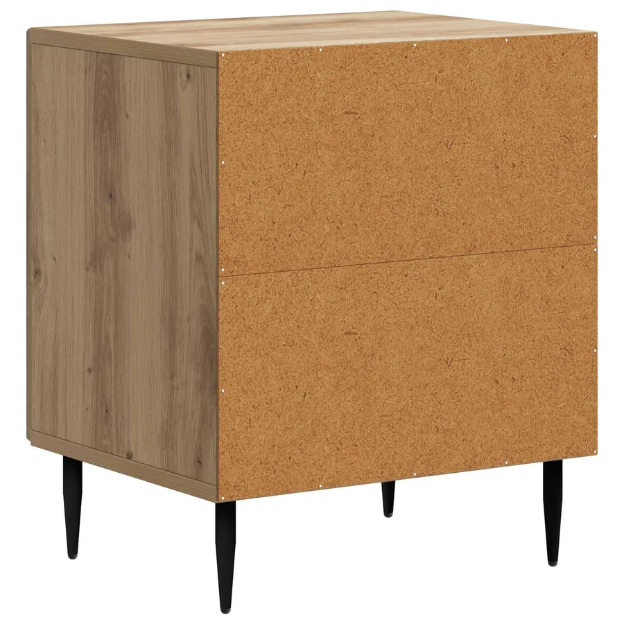 Cabinet de chevet 2 pc Chêne artisanal 43 x 34,5 x 50 cm - 9