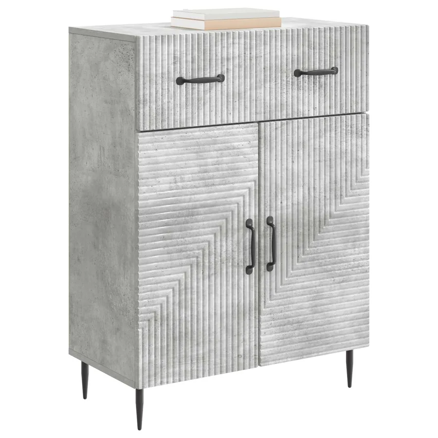 Buffet Gris béton 66 x 34,5 x 89,5 cm Bois d'ingénierie - 3