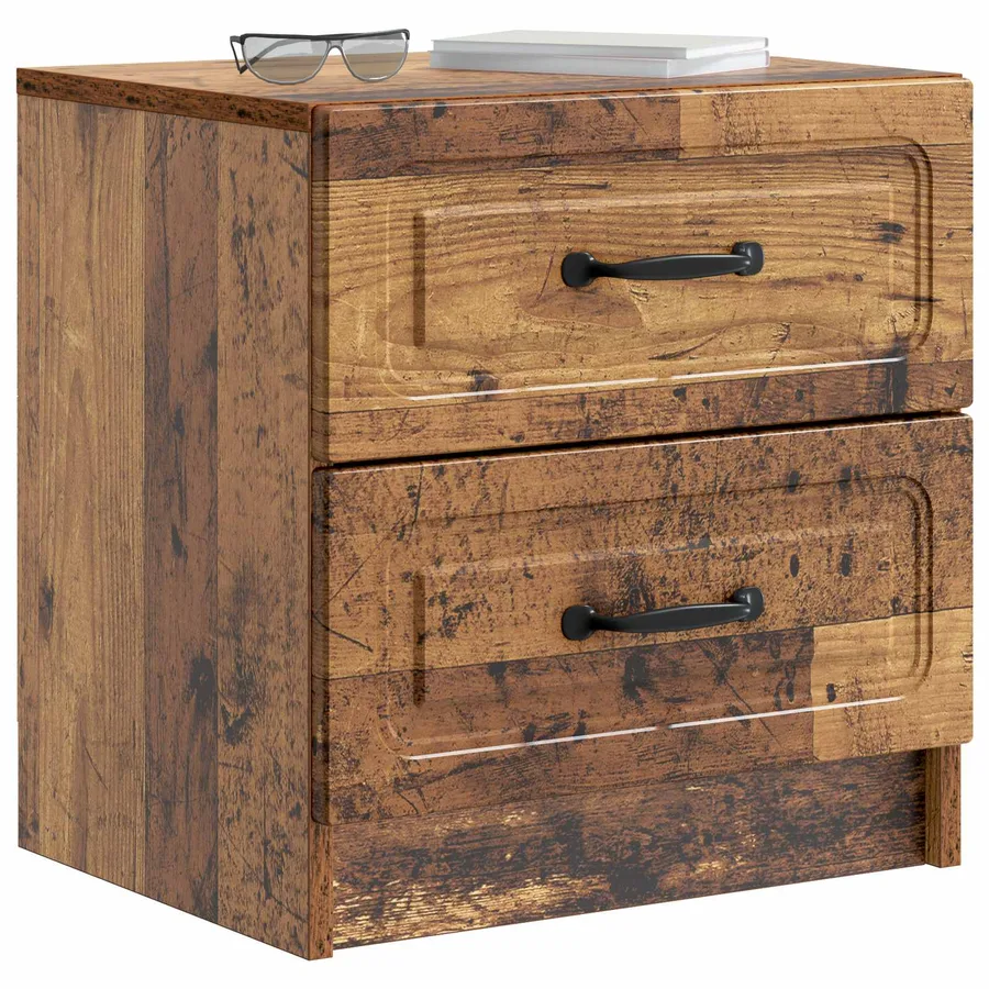 Cabinet de chevet avec tiroir Bois ancien 43 x 34,5 x 44,5 cm - 3