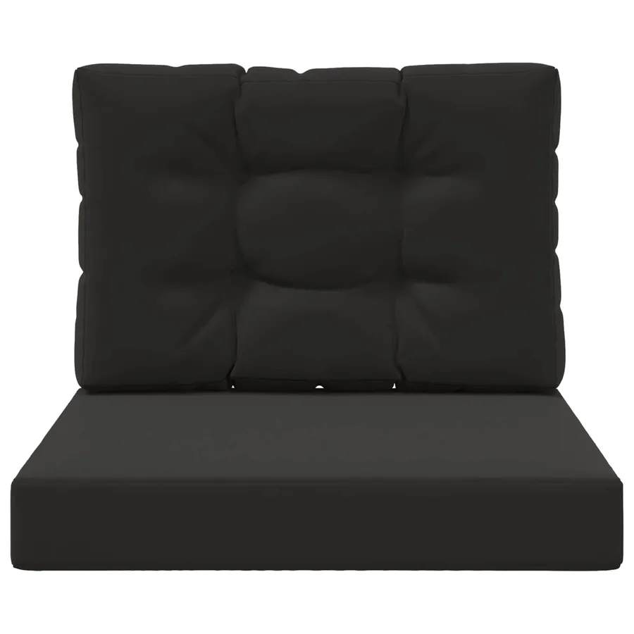 Coussin de canapé d'extérieur 2 pcs Noir Polyester - 6