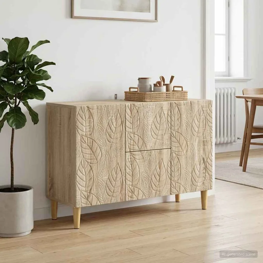 Buffet Chêne Sonoma 89 x 34,5 x 60 cm Bois d'ingénierie - 3