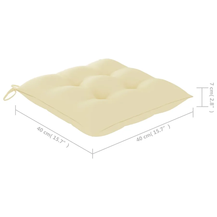 Ensemble à manger d'extérieur pliable 5pcs avec coussins Bambou - 17