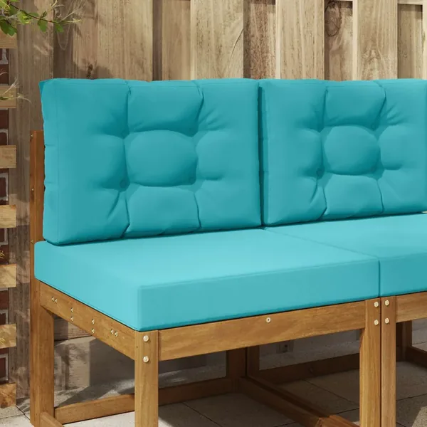 Coussin de canapé d'extérieur 2 pcs Turquoise Polyester