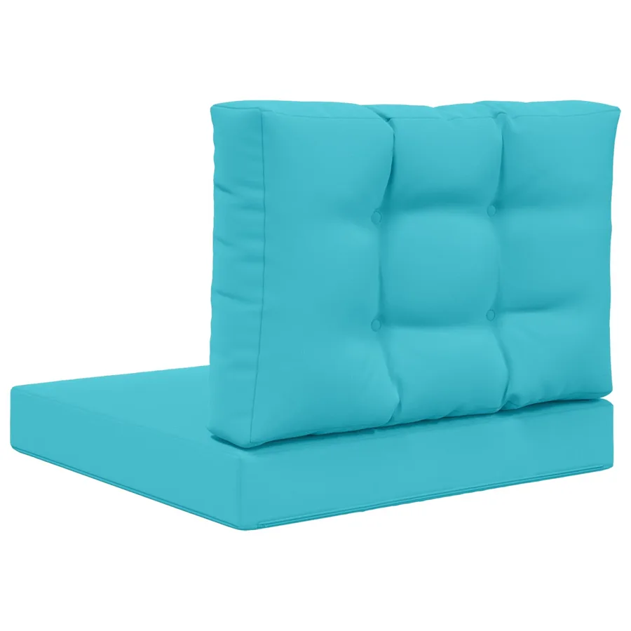 Coussin de canapé d'extérieur 2 pcs Turquoise Polyester - 7