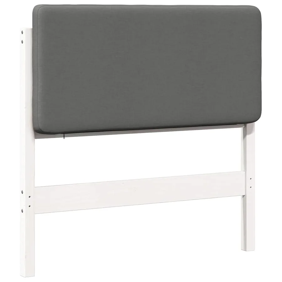 Tête de lit capitonnée Blanc et gris clair 75 cm Pin massif - 2
