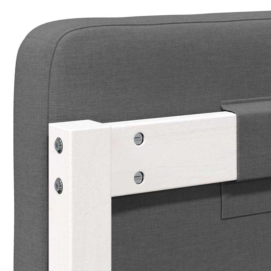 Tête de lit capitonnée Blanc et gris clair 75 cm Pin massif - 8