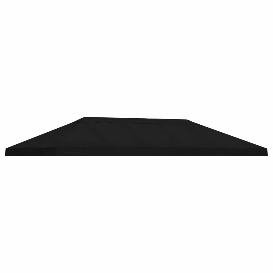 Housse de canopée de gazebo 6 x 3 m Noir Polyester 190 - 2