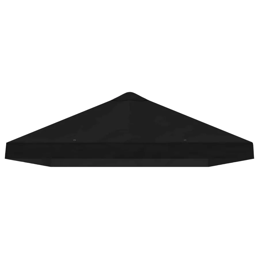 Housse de canopée de gazebo 6 x 3 m Noir Polyester 190 - 4