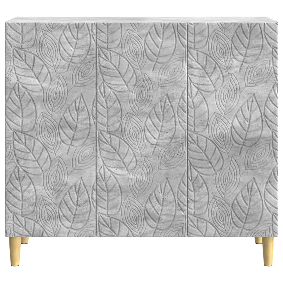 Buffet Gris béton 89 x 34,5 x 80 cm Bois d'ingénierie - 5