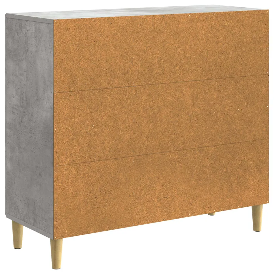 Buffet Gris béton 89 x 34,5 x 80 cm Bois d'ingénierie - 7