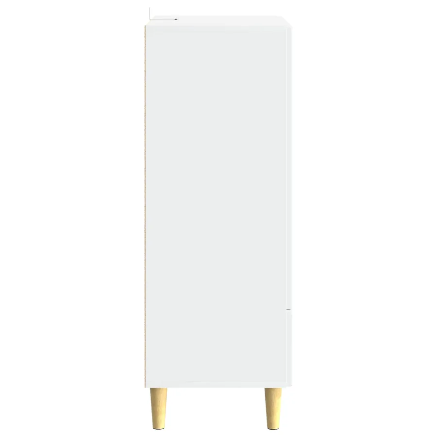 Buffet Blanc brillant 66 x 34,5 x 95 cm Bois d'ingénierie - 6