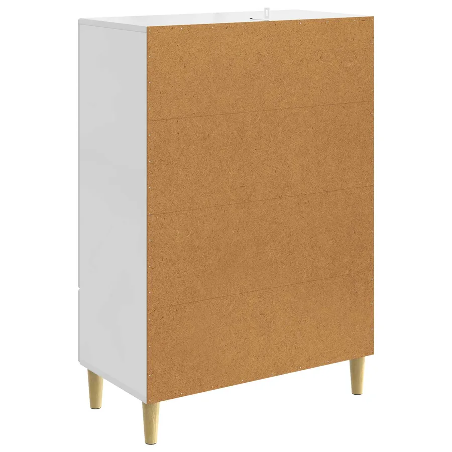 Buffet Blanc brillant 66 x 34,5 x 95 cm Bois d'ingénierie - 7