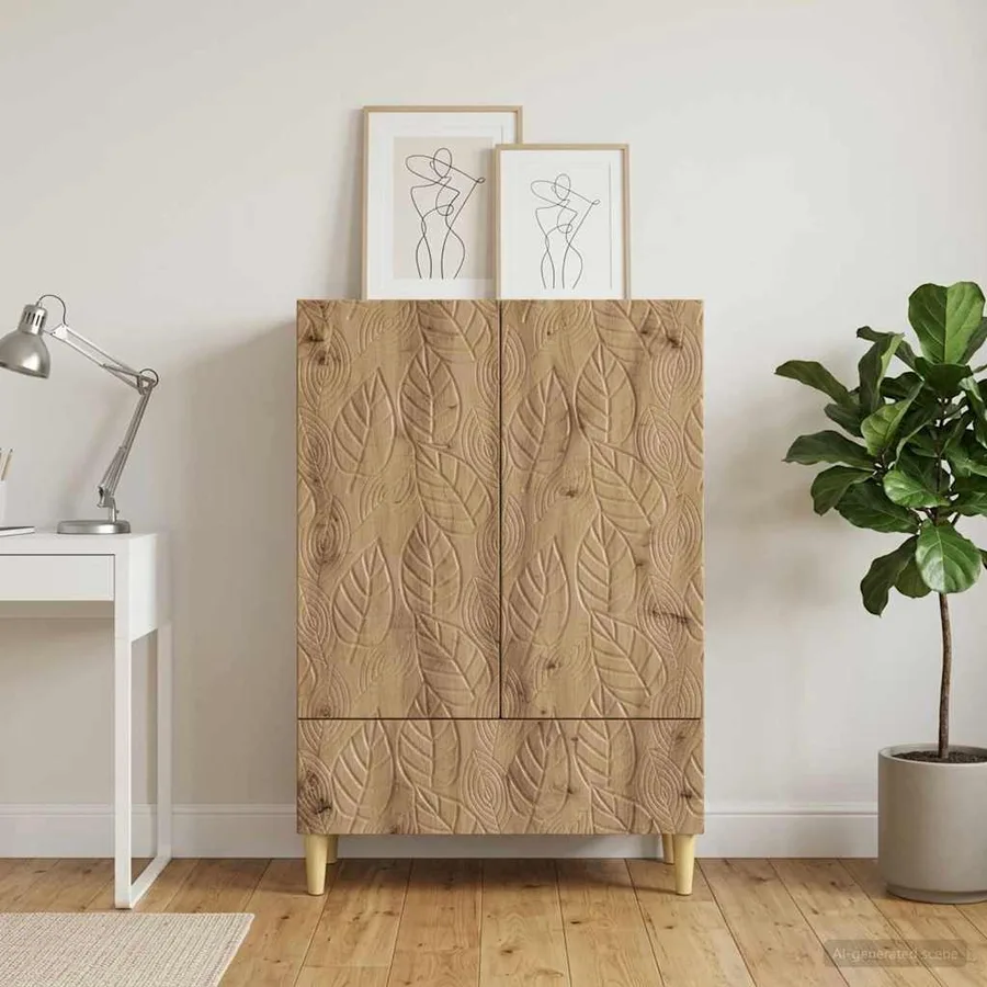 Buffet Chêne artisanal 66 x 34,5 x 95 cm Bois d'ingénierie - 3