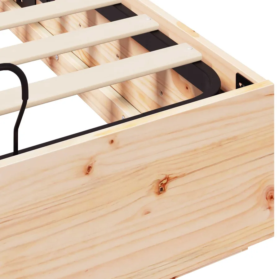 Cadre de lit ottoman avec rangement Naturel 120 x 190 cm - 10