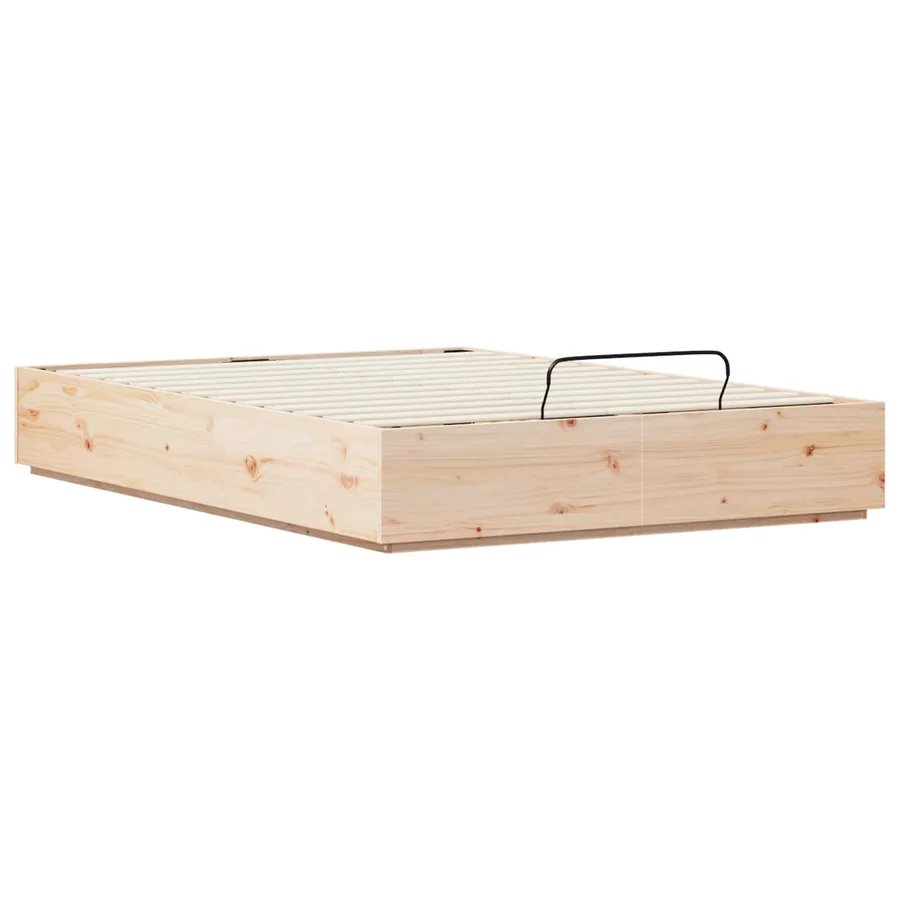 Cadre de lit ottoman avec rangement Naturel 120 x 190 cm - 6