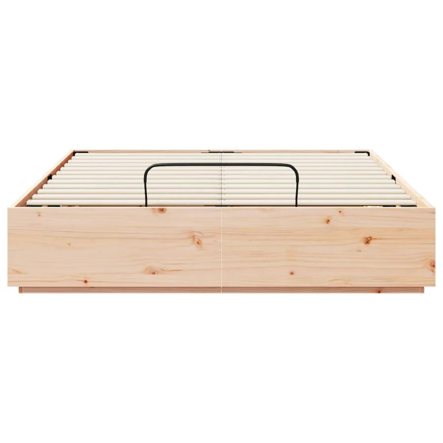 Cadre de lit ottoman avec rangement Naturel 120 x 190 cm - 7