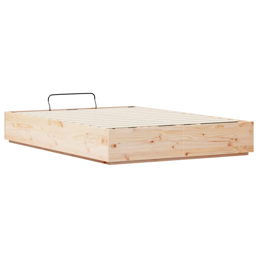 Cadre de lit ottoman avec rangement Naturel 120 x 190 cm - 9