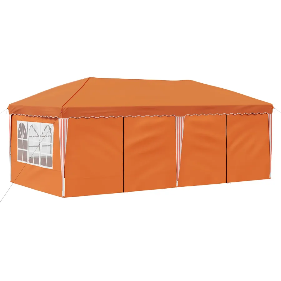 Tente de fête pop-up 575 x 288 x 245 cm Orange - 4