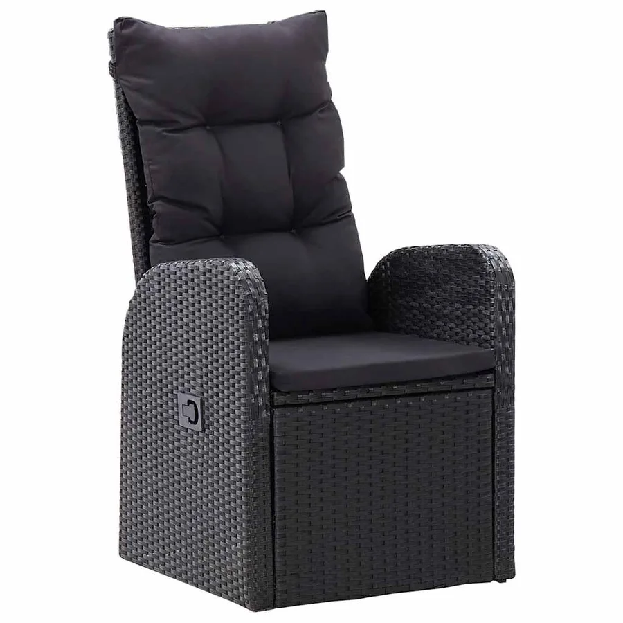Ensemble à manger de jardin 7 pcs Noir - 7