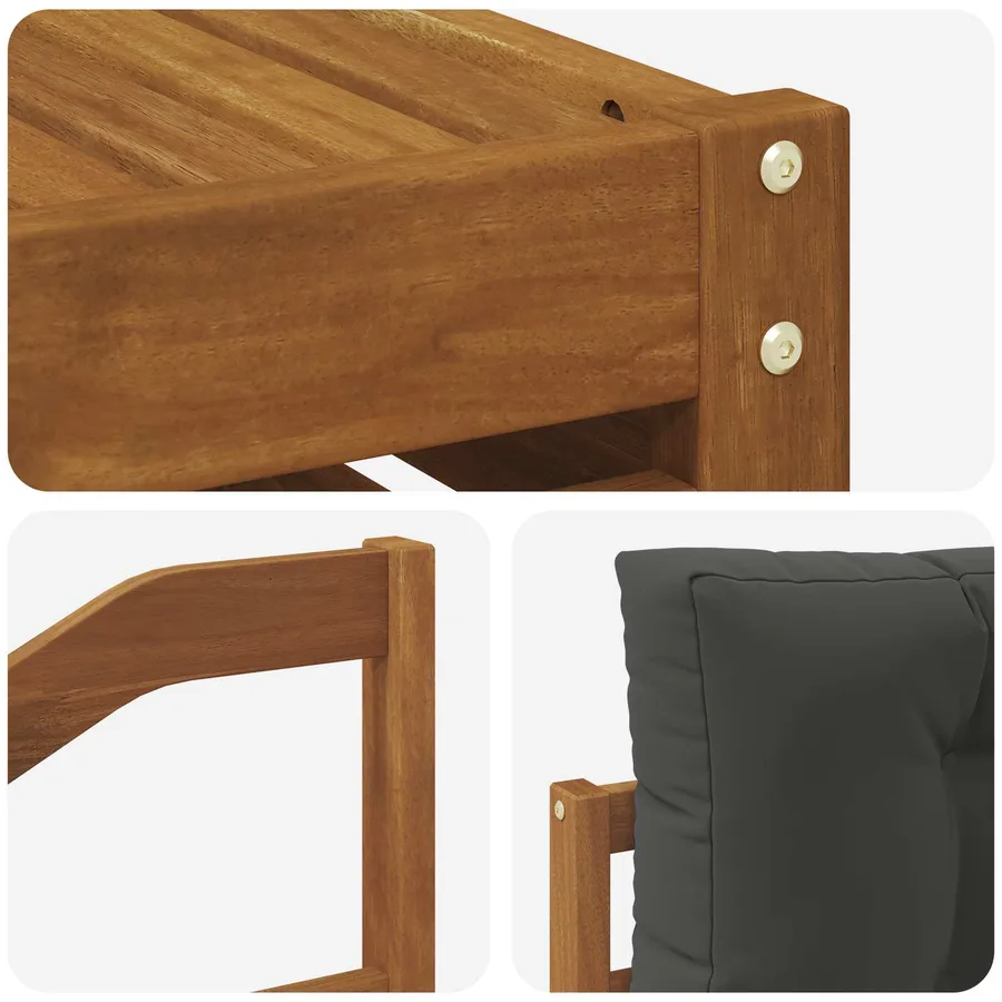 Ensemble de canapés d'extérieur 8 pcs Naturel et Anthracite - 6
